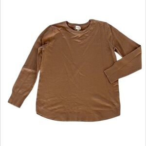 Greige brown long sleeve fuzzy top size large